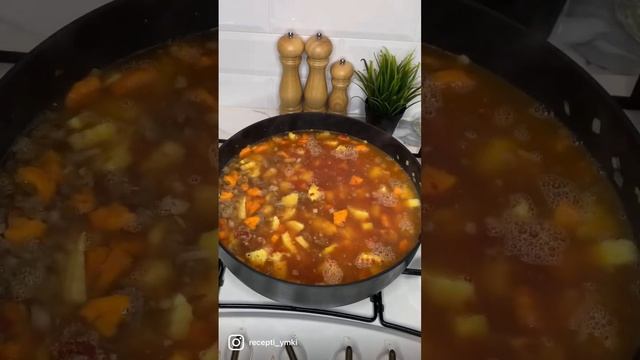 Супчик с мясным фаршем