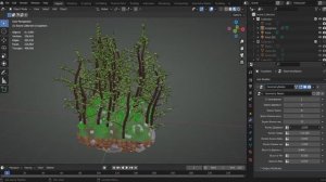 Blender Geometry nodes Procedural island generator with grass and trees