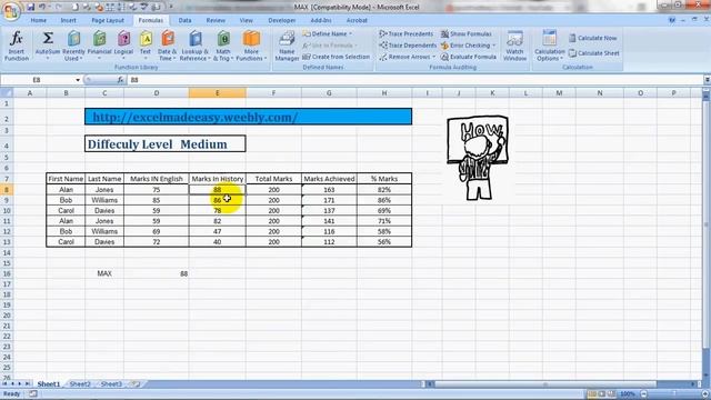 Max Formula in Excel Find Highest Value смотреть онлайн
