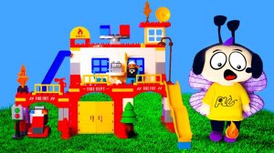 Строим ПОЖАРНУЮ СТАНЦИЮ для игрушечного города! Распаковка игрушек с ПЛУ