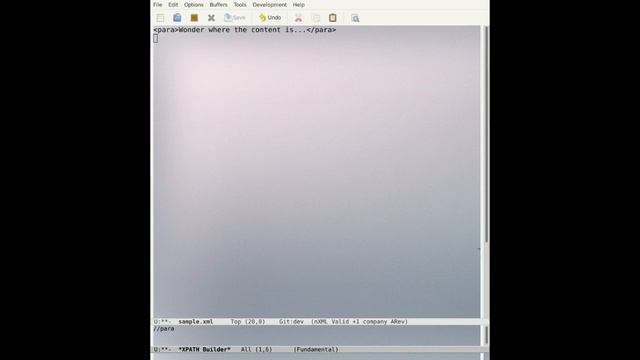 Interactive XPath Builder in GNU Emacs
