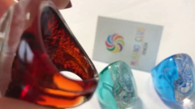 Кольца из Муранского стекла с острова Мурано