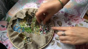 Вышивка в пяльцах • 3 этап ? Оформление изнанки