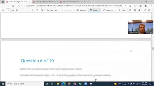 Edmentum Integrated Math1 Unit3 Linear Function Transformations смотреть онлайн