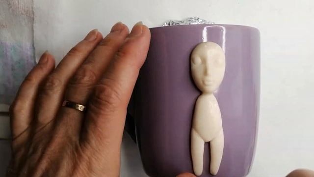 DIY Декор Кружки/«Вязаная Девочка»/Polymer Clay/ПОДРОБНЫЙ МАСТЕР КЛАСС
