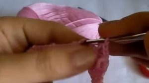 Вязание крючком: рюш на сетке