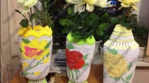 Модульное оригами напольная ваза