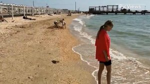 Погода в Витязево Анапа сегодня 20 мая 2024. Как выглядит пляж, море. Подготовка к открытию сезона