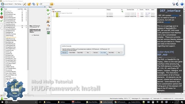 Sim Settlements: Mod Help - HUD Install смотреть онлайн