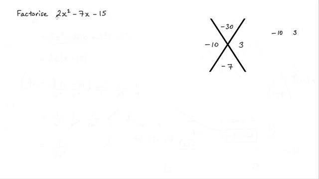 How to factorise 2x^2 - 7x - 15 смотреть онлайн