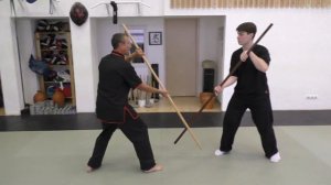 Приемы с шестом Юнчунь байхэ цюань и краткий ответ на вопрос , а почему именно так?