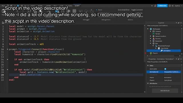 Roblox Studio How To Make Object Carry System