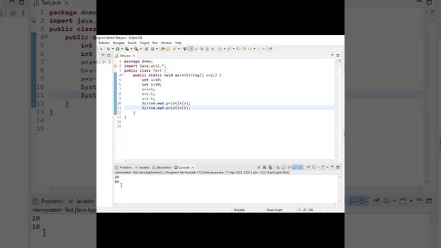 Program to Swap Two Numbers Without Using Third Variable in Java | смотреть онлайн