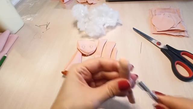 Шьем куклу в стиле аниме. 1ч. Тело. Раскрой и сборка. Кукла Зайка