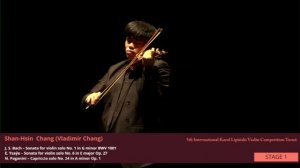 5th International Karol Lipiński Violin Competition Toruń 5. 10 2019 stage 1 part 3