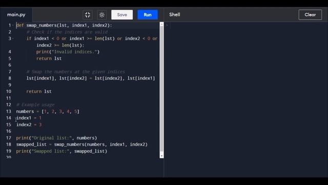 Python Tutorial: Learn How to Swap Numbers in a List - Easy Python Programming Exercise | codewithb