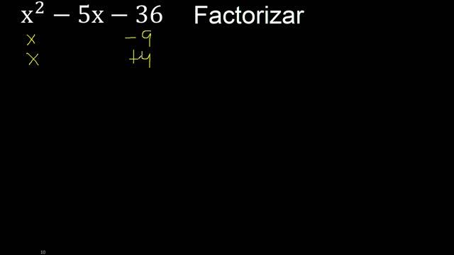 Factorizar x^2-5x-36 , factores primos , metodo de aspa simple y comprobacion смотреть онлайн