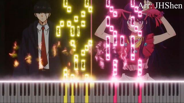IDOL X Bling Bang Bang Born- Mashup of Mashle 2 X Oshi no Ko OP  Piano Tutorial  Sheet 