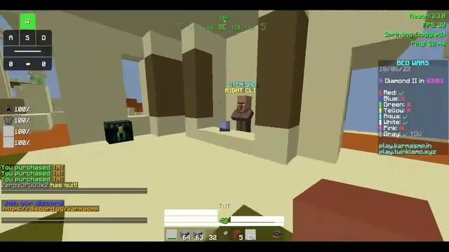 Bedwars with 1x texture pack смотреть онлайн