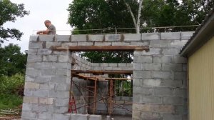 СТРОИМ ДОМ ИЗ ПЕНОБЛОКОВ 1-Й ЭТАЖ ? House of foam blocks