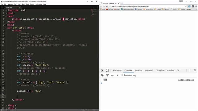 Introduction To Javascript | Objects, Arrays & Variables | Part 2 | Eduonix