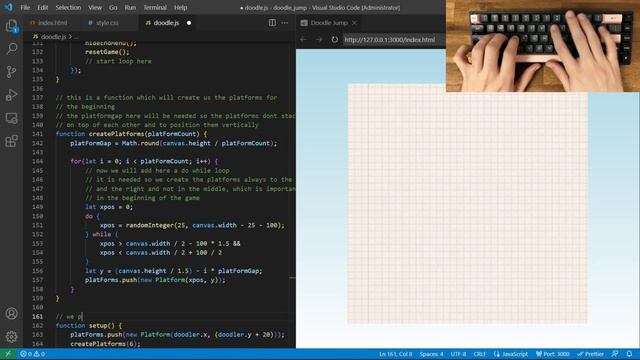 ASMR Programming - Doodle Jump in Javascript - no talking