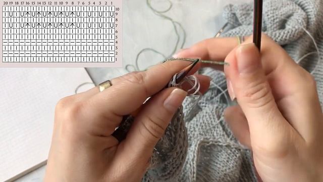 Подробный Мастер класс ~ Вязаная блуза ~ Поперечное вязание ~ Размер 50+