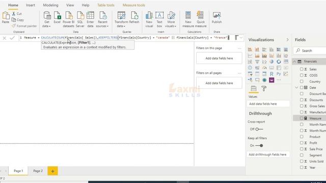 KEEPFILTERS function (DAX) - DAX function KEEPFILTERS in power bi desktop part1 смотреть онлайн