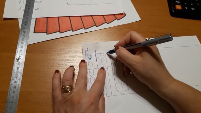 Юбка в круговую складку. Расчет ткани и пошаговое построение складок