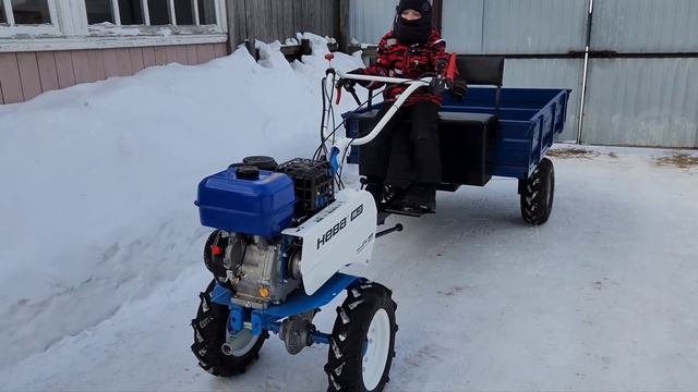 Мотоблок НЕВА МБ-23 с прицепом смотреть онлайн