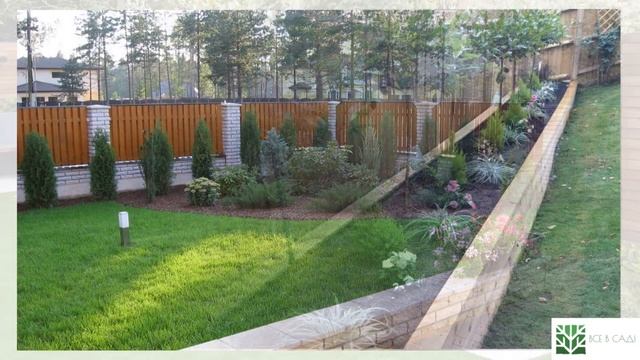 Как красиво оформить клумбу вдоль забора или строения | original ideas for the garden