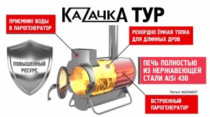 Походная универсальная печь Казачка Тур