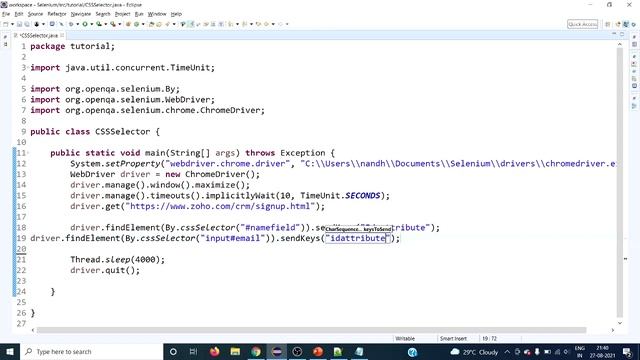 How To Use id And class Attributes In cssSelector || Selenium WebDriver || Java