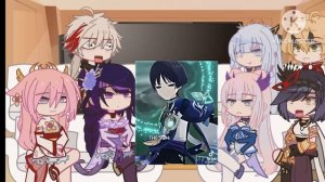 || Inazuma react to Raiden Shogun || + Scaramouche || Kazuscara || Eimiko ||