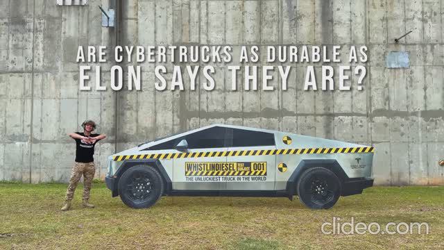 Whistlindiesel Cybertruck durability test 1 субтитры
Испытываем кибертрак на прочность.