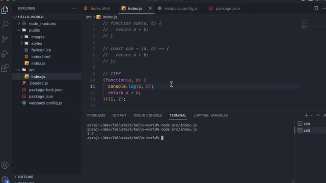 JavaScript: Function expression