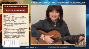 Ветер перемен НА ГИТАРЕ как играть, аккорды, разбор песни, уроки гитары