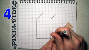 How to draw a quadrilateral prism 3d #pixelvideo