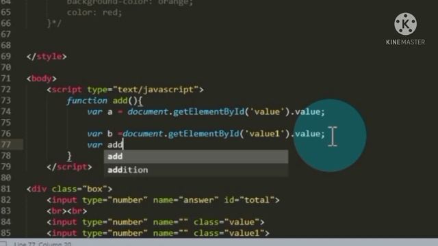 HTML CSS JavaScript by create a simple calculator a bigginer students..