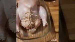 Очень вкусная запечённая Курица фаршированная рисом быстро