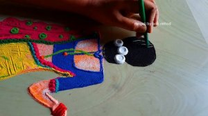 #1464 New special rangoli design    sankranthi muggulu   रंगोली   satisfying video