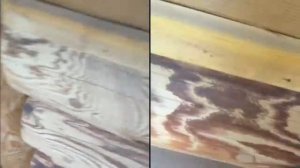 Шлифовка и покраска дома из бревна.