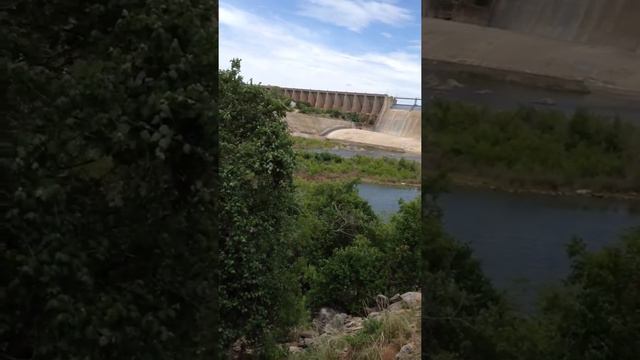 Morris sheppard dam releasing water