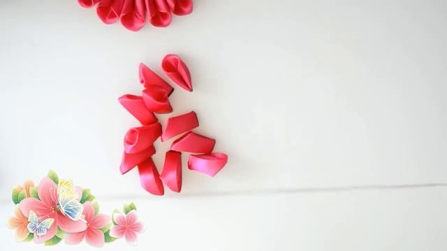 Kanzashi Dahlia Flower.The Dahlia Flower from the satin ribbon.The Dahlia Flower DIY Tutorial смотреть онлайн