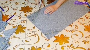 Как сшить кофту без вытачек, без выкройки с интересной горловиной? Для новичков.