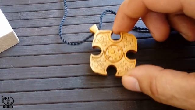 Резной нательный крест из самшита  Обзор#99