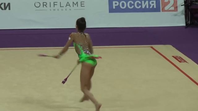 Аверина Дина, булавы, Гран-При, Москва, 2014, Grand-Prix, Moscow смотреть онлайн