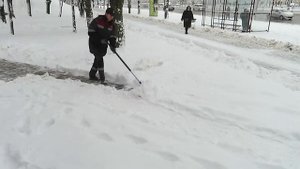 Убираю снег инструментами от немецкой компании GARDENA ??  #дворник #уборка #зима #снег