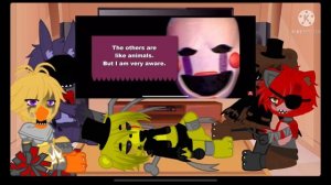 Fnaf 2 (withered Animatronics.) reacts to UCN voice lines part/1
