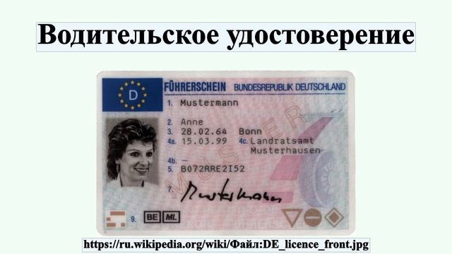 Водительское удостоверение